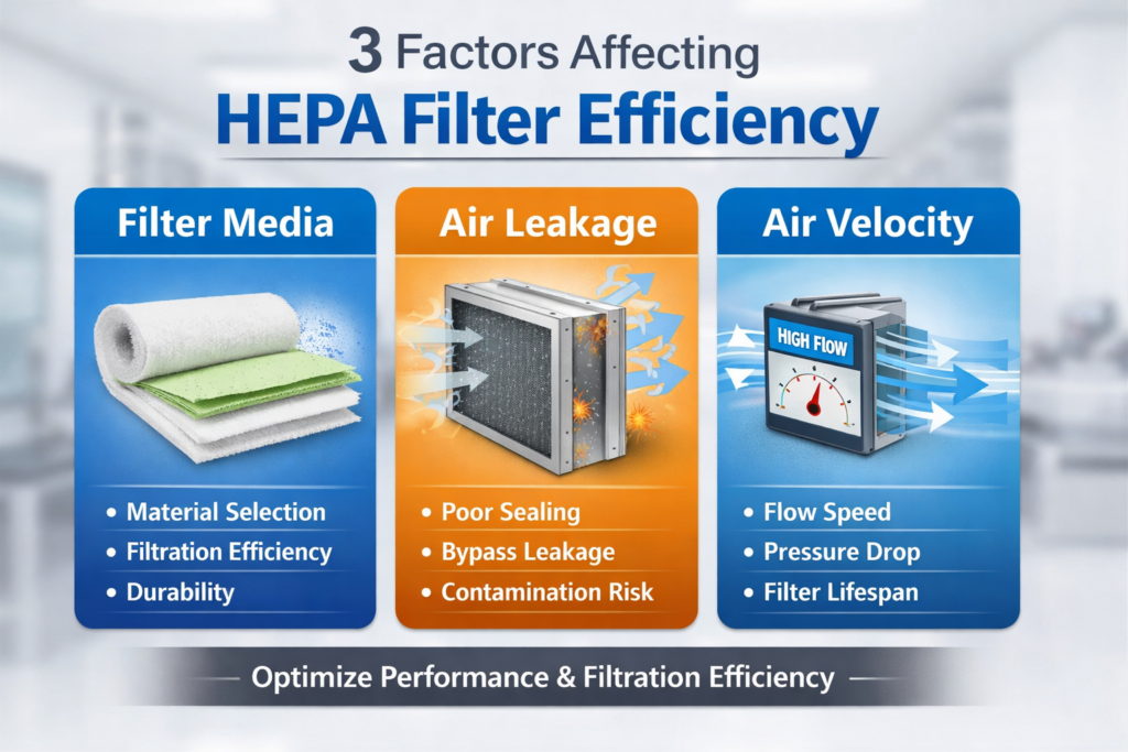 3 Key Factors Affecting the Filtration Efficiency of HEPA Filters