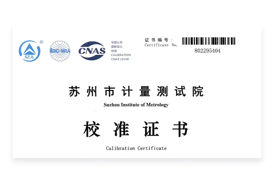 Rückverfolgbare CNAS-Kalibrierung