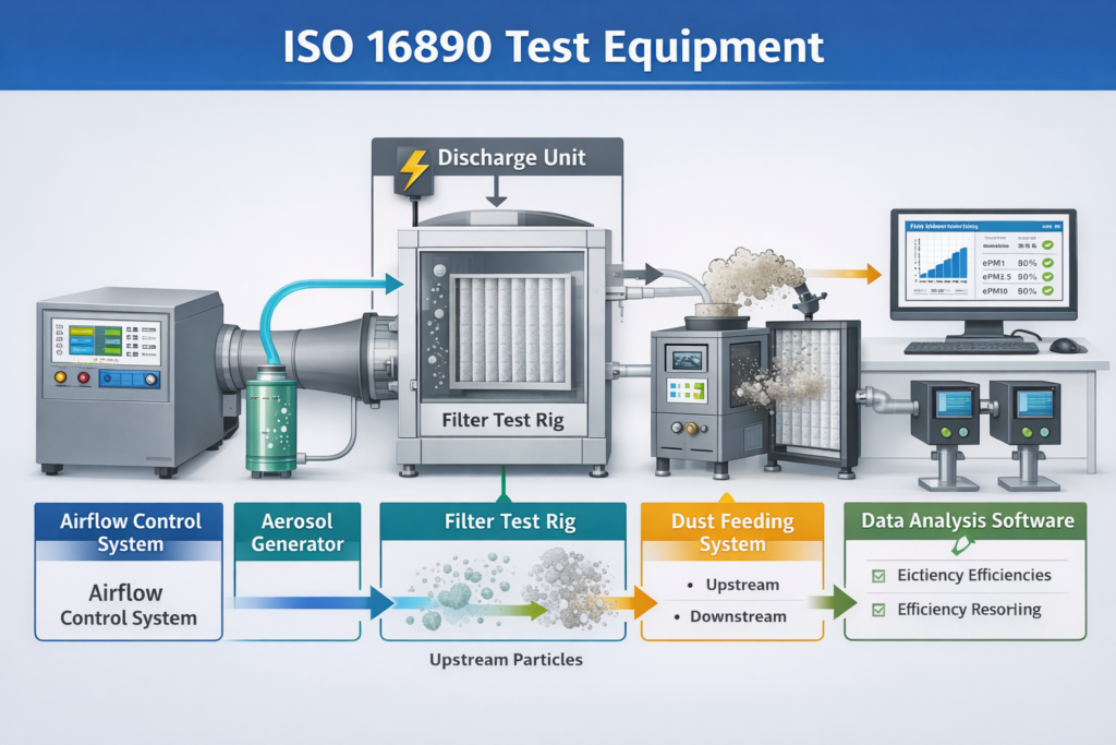 ISO 16890 Testausrüstung